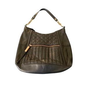 Vintage B Makowsky Black Leather Shoulder Bag